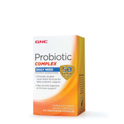 GNC Probiotic Complex Daily Need bottle front with 60 vegetarian capsules for digestive support