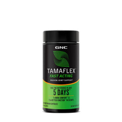 GNC TamaFlex packaging on shelf highlights vegetarian, non-GMO features for joint support.