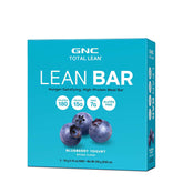 GNC Total Lean Bar blueberry yogurt packaging highlighting convenient on-the-go meal option