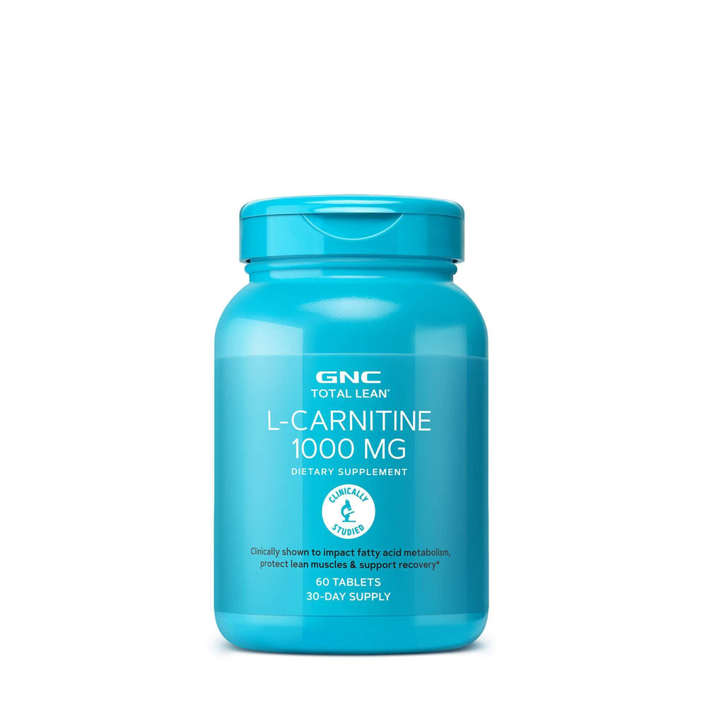 GNC Total Lean L-Carnitine 1000mg bottle supports workouts and daily energy.