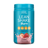 GNC Total Lean Lean Shake Burn strawberry bottle showing high-protein formula for fullness