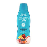 GNC Total Lean L-Carnitine bottle pour for pre-workout fueling and fat metabolism support.