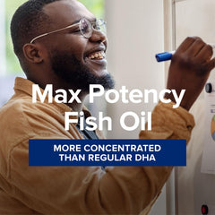 GNC DHA 1000 softgels sourced from wild deep-ocean fish for purity
