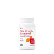 GNC Triple Strength glucosamine bottle pour shows daily joint support in use