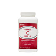 GNC Vitamin C 1000mg timed-release bottle pour for daily immune support and convenience