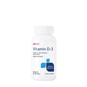 GNC Vitamin D3 bottle with packaging emphasizes daily bone support