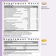 GNC Women’s 50+ Vitapak label nutrition highlighting key ingredients