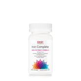 GNC Women's Iron Complete bottle front view with 60 caplets for iron support