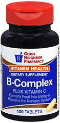 GNP Vitamin Health B-Complex Plus Vitamin C bottle supports daily energy and immune support.