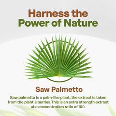 Go Nutra Saw Palmetto scoop beside bottle for easy daily dosing.