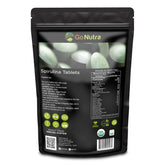 Go Nutra Spirulina tablets bottle for convenient daily nutrition