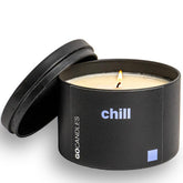 GO Candles Chill large candle with lid on, calm aroma for your desk.