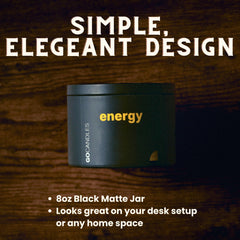 Go Candles Energy flame image showing steady burn and mood lift