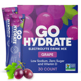 GoHydrate grape packet close-up showing quick hydration.