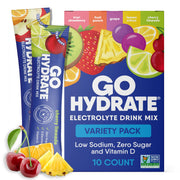 GoHydrate instant hydration packets for quick refreshment on the go.