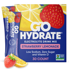 GoHydrate Strawberry Lemonade packet for sugar-free on-the-go hydration