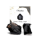 GolbalJew Obsidian raw stone 1-2in in natural state, ideal for meditation and collection.