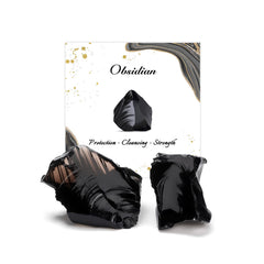 GolbalJew Obsidian raw stone 1-2in in natural state, ideal for meditation and collection.