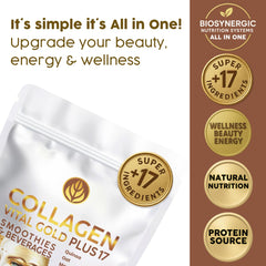 Gold Vital Life collagen powder dissolving smoothly in water