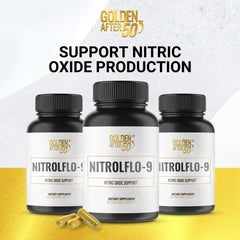 NitrolFlo-9 grape seed extract capsules emphasizing circulatory vitality