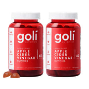 Goli front packaging showing brand and vegan ACV gummies for convenient wellness