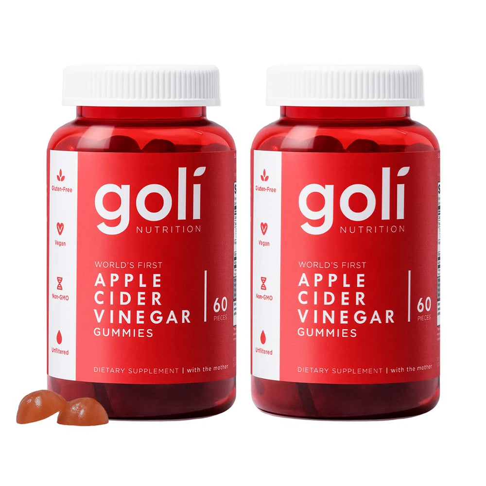 Goli Apple Cider Vinegar Gummies bottle pour for convenient daily wellness