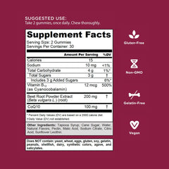 Goli Beets Cardio Gummies beetroot extract image shows plant-based nutrition.