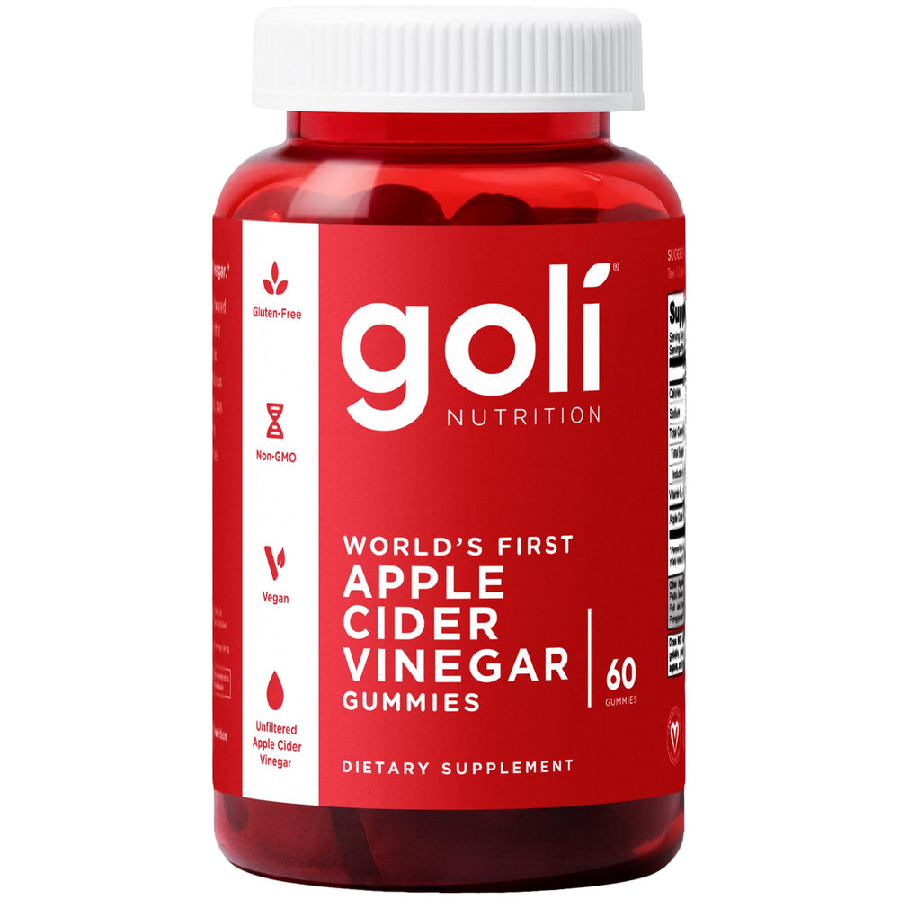 Goli front packaging showing vegan ACV gummies and benefits