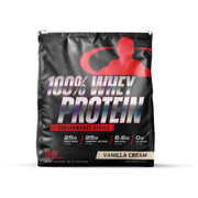 Goliath Labs whey protein vanilla bottle pour, fueling post-workout recovery with clean protein.