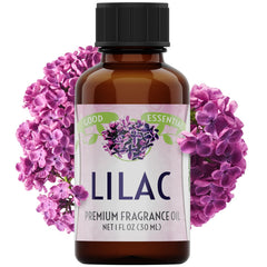 Good Essential Lilac Fragrance Oil in diffuser, creating a calming floral ambiance.