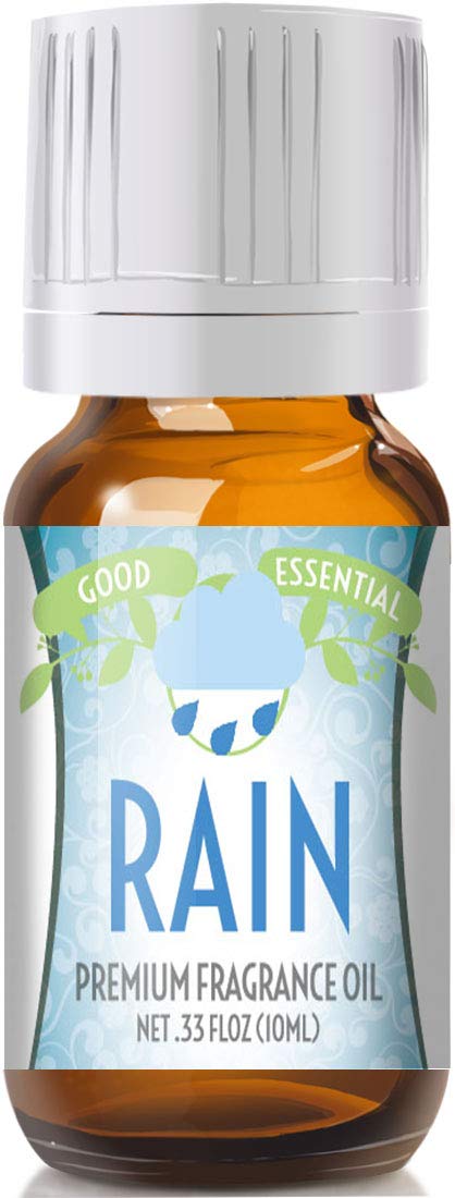 Good Essential Rain Fragrance Oil bottle in amber glass, ideal for diffusers.