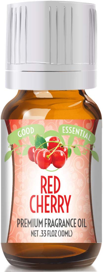 Good Essential Red Cherry Fragrance Oil bottle ideal for diffusers and DIY cosmetics.