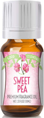Good Essential Sweet Pea fragrance oil bottle with eurodropper for easy, mess-free use in diffusers.