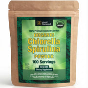 Good Natured spirulina-chlorella powder bottle offers daily nourishment via organic blend.