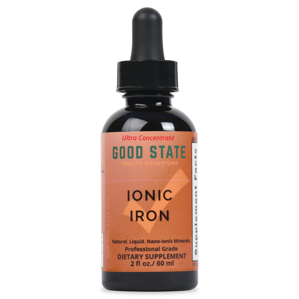 Good State Liquid Ionic Iron Ultra Concentrate bottle for easy daily iron intake.
