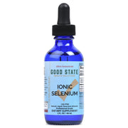 Good State liquid ionic selenium bottle closeup in premium glass preserves quality