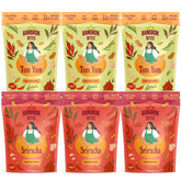 Goodness Plant Bangkok Bites Tom Yum chips pack offers tangy flavor for on-the-go snacking.