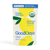 GOODONYA Organic Hydration Lemonade Powder boosts daily hydration with a clean, fruity flavor.