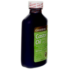 GoodSense Castor Oil pour action showing easy dispensing for quick use