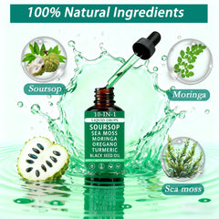 GOOVIP GraviGlow soursop label front highlighting organic, non-GMO formula