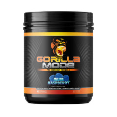 Gorilla Mind Gorilla Mode tub blue raspberry label for strong pumps