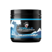 Gorilla Mind Hydroprime bottle side view highlighting a hydrating pre-workout formula for intense sessions.