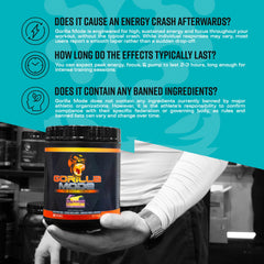 Gorilla Mind Pre Workout powder dissolving in water for easy mix.