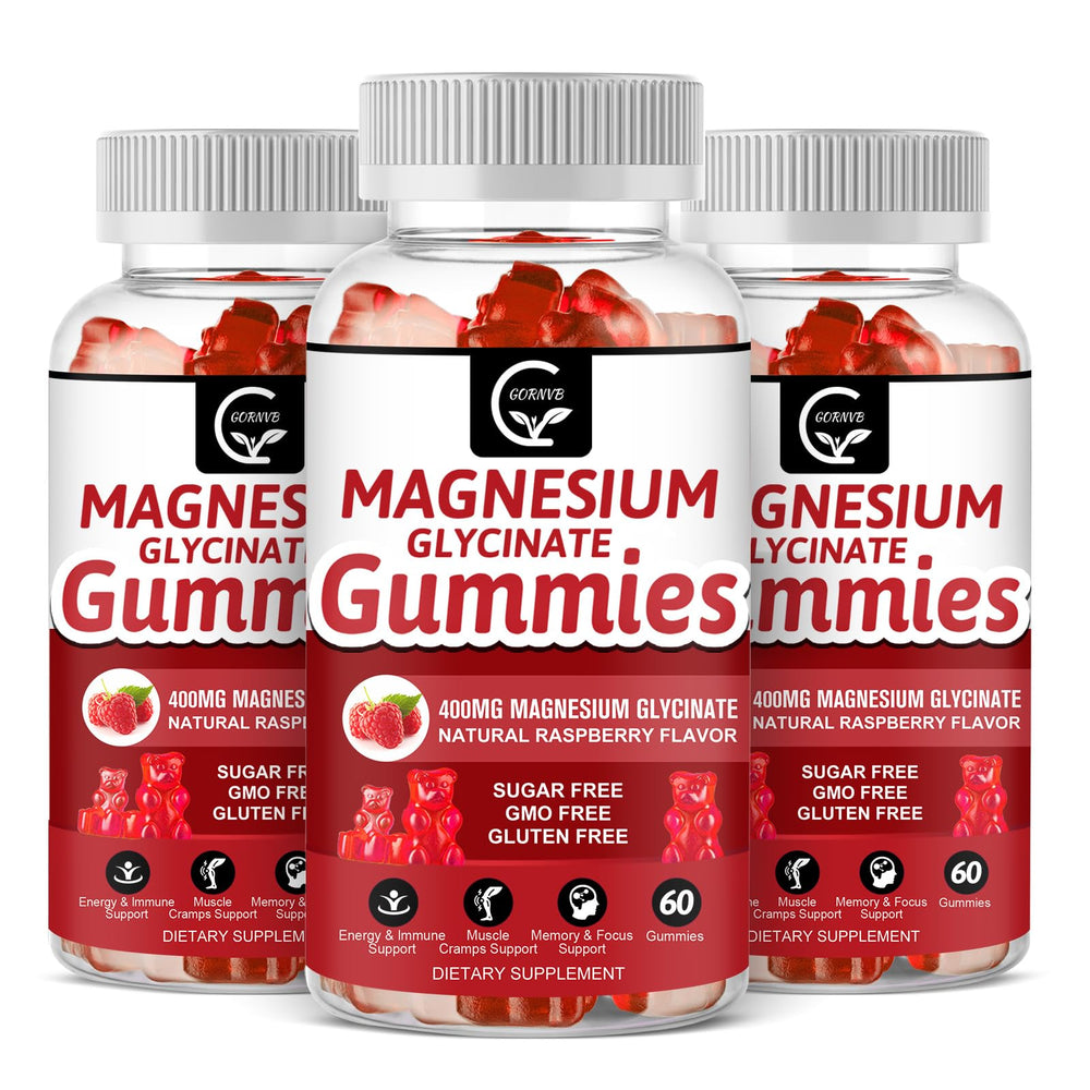 GORNVB magnesium gummies bottle front supports convenient daily calm