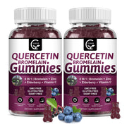GORNVB Quercetin with Bromelain bottle highlighting 8-in-1 immune and respiratory support