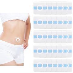 Gosknor castor oil pack wrap close-up with skin-friendly adhesive for mess-free belly use