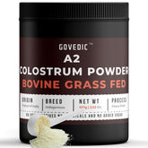 Govedic Colostrum Powder bottle for convenient daily use.