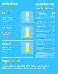 GRAMMS Clear Protein Powder dissolving in water for a light beverage