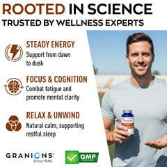 Granions KSM66 Ashwagandha label highlights 5% withanolides potency