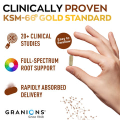 Granions KSM66 Ashwagandha packaging for a clean vegan routine